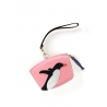 'En L'Air Monnaie Pingouin' Porte Monnaie Cuir Nappa Rose Poudré