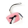 'En L'Air Monnaie Pingouin' Porte Monnaie Cuir Nappa Rose Poudré
