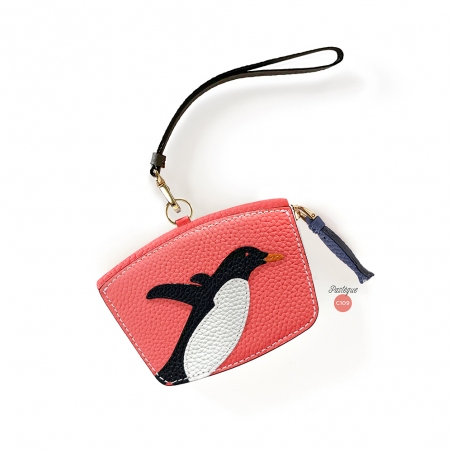 'En L'Air Monnaie Pingouin'  Nappa Leather Wallet Watermelon