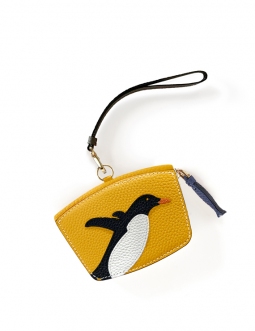 'En L'Air Monnaie Pingouin'  Nappa Leather Wallet Yellow