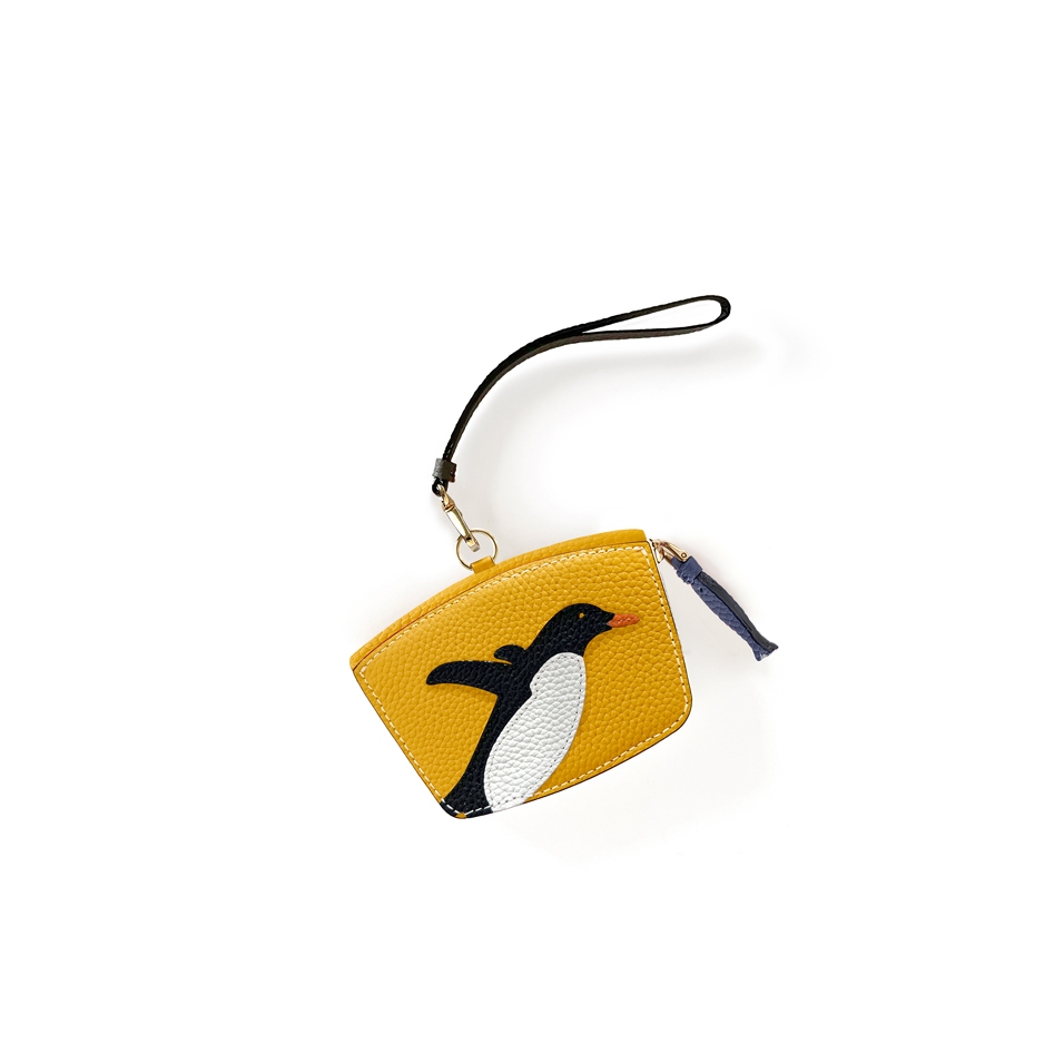 'En L'Air Monnaie Pingouin'  Nappa Leather Wallet Yellow