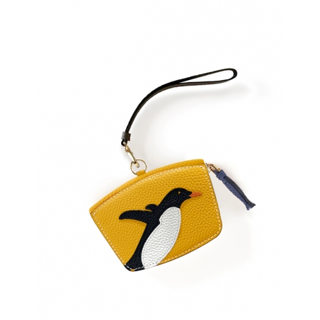 'En L'Air Monnaie Pingouin'  Nappa Leather Wallet Yellow