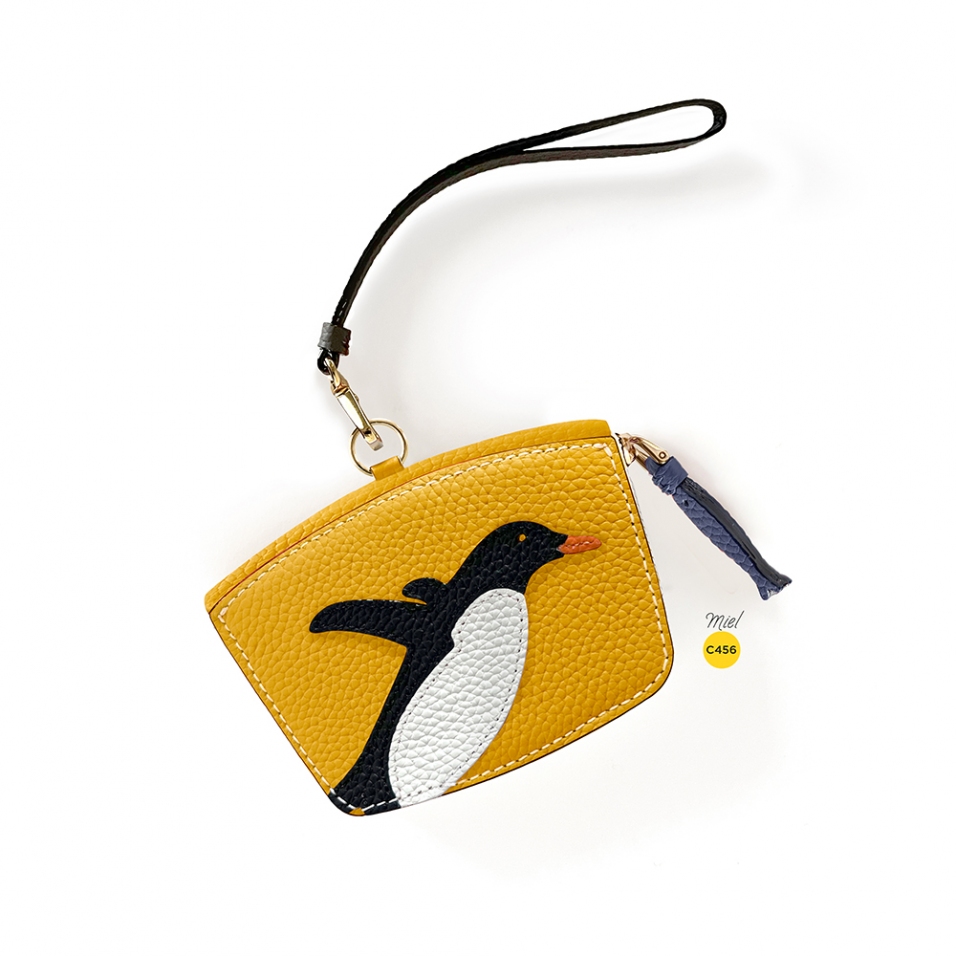 'En L'Air Monnaie Pingouin'  Nappa Leather Wallet Yellow
