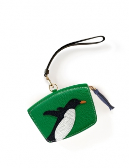 'En L'Air Monnaie Pingouin' Porte Monnaie Cuir Nappa Lagon