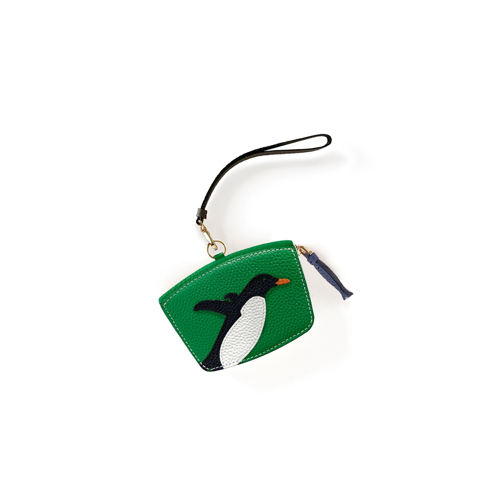 'En L'Air Monnaie Pingouin'  Nappa Leather Wallet Green