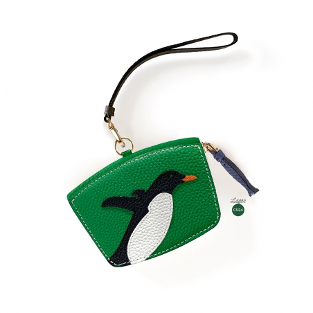 'En L'Air Monnaie Pingouin'  Nappa Leather Wallet Green