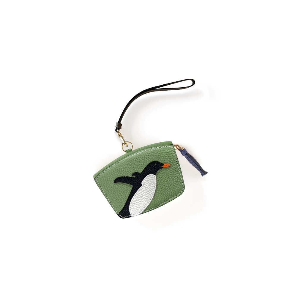 'En L'Air Monnaie Pingouin'  Nappa Leather Wallet Asperge
