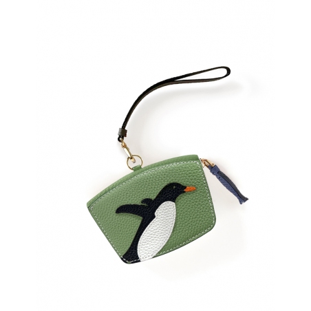 'En L'Air Monnaie Pingouin'  Nappa Leather Wallet Asperge