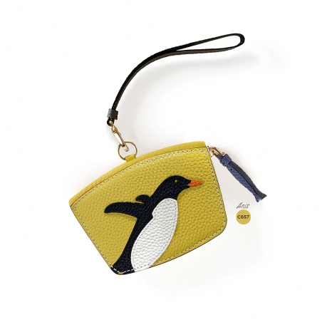 'En L'Air Monnaie Pingouin'  Nappa Leather Wallet Anis