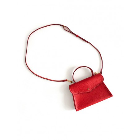 'Chantilly' Sac à main Cuir Nappa Écrevisse & Or avec sangle