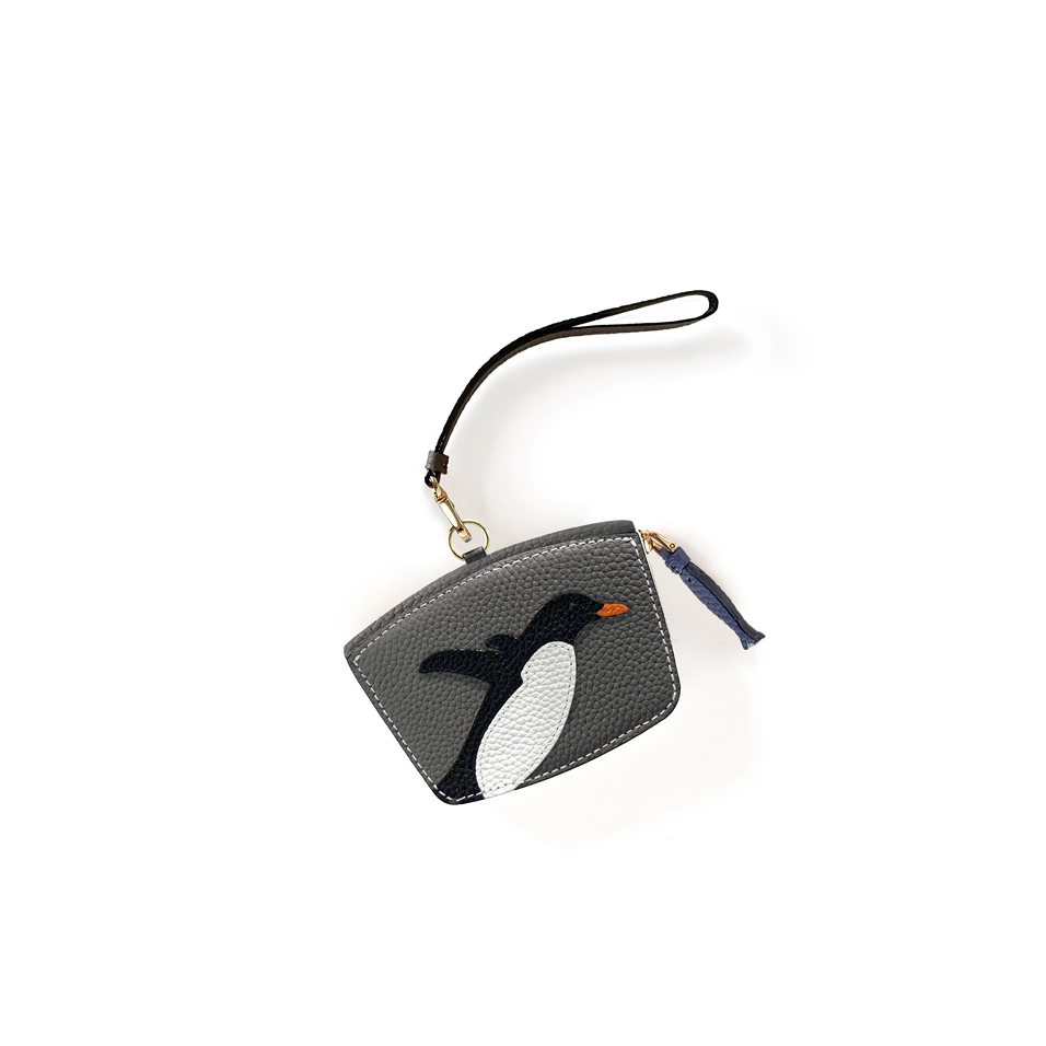 'En L'Air Monnaie Pingouin'  Nappa Leather Wallet Ardoise