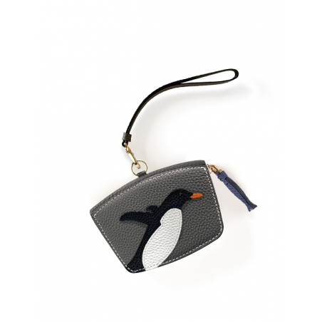 'En L'Air Monnaie Pingouin'  Nappa Leather Wallet Ardoise