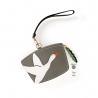 'En L'Air Monnaie Oie' Nappa Leather Wallet Elephant Grey