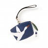 'En L'Air Monnaie Oie' Nappa Leather Wallet Navy Blue