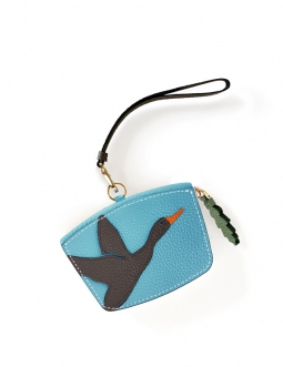 'En L'Air Monnaie Oie' Nappa Leather Wallet Sky Blue