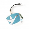 'En L'Air Monnaie Oie' Nappa Leather Wallet Sky Blue