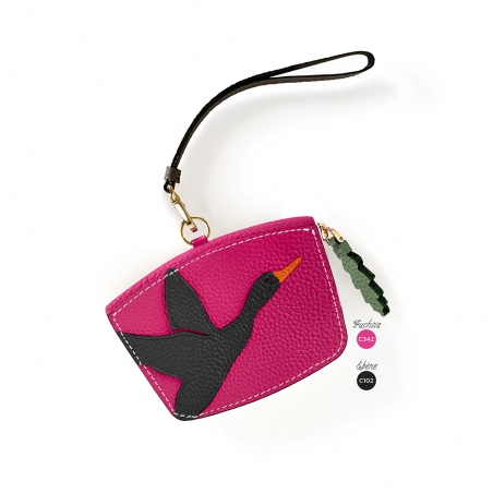 'En L'Air Monnaie Oie' Nappa Leather Wallet Pink