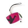 'En L'Air Monnaie Oie' Porte Monnaie Cuir Nappa Fuchsia