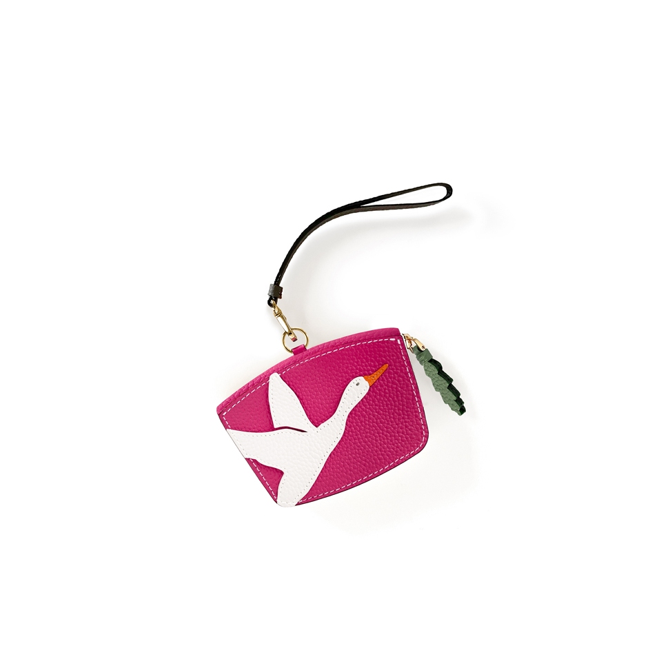 'En L'Air Monnaie Oie' Nappa Leather Wallet Pink