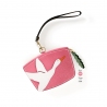 'En L'Air Monnaie Oie' Nappa Leather Wallet Rose