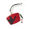 'En L'Air Monnaie Lièvre' Nappa Leather Wallet Dark Red