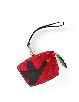 'En L'Air Monnaie Lièvre' Nappa Leather Wallet Red