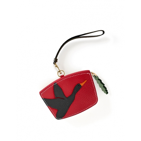 'En L'Air Monnaie Lièvre' Nappa Leather Wallet Red