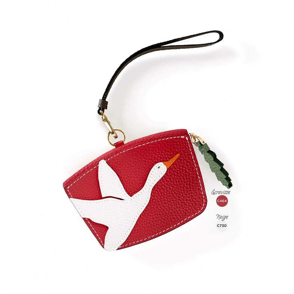'En L'Air Monnaie Lièvre' Nappa Leather Wallet Red