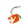 'En L'Air Monnaie Oie' Porte Monnaie Cuir Nappa Orange