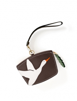 'En L'Air Monnaie Lièvre' Nappa Leather Wallet Chocolate
