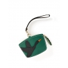 'En L'Air Monnaie Lièvre' Nappa Leather Wallet Vert Pin