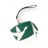 'En L'Air Monnaie Oie' Porte Monnaie Cuir Nappa Vert Pin