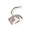 'En L'Air Monnaie Chat'  Nappa Leather Wallet Pearl Grey