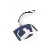 'En L'Air Monnaie Chat'  Nappa Leather Wallet Navy Blue
