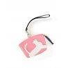 'En L'Air Monnaie Chat' Porte Monnaie Cuir Nappa Rose Poudré