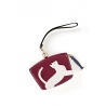 'En L'Air Monnaie Chat'  Nappa Leather Wallet Dark Red