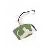 'En L'Air Monnaie Chat' Porte Monnaie Cuir Nappa Asperge