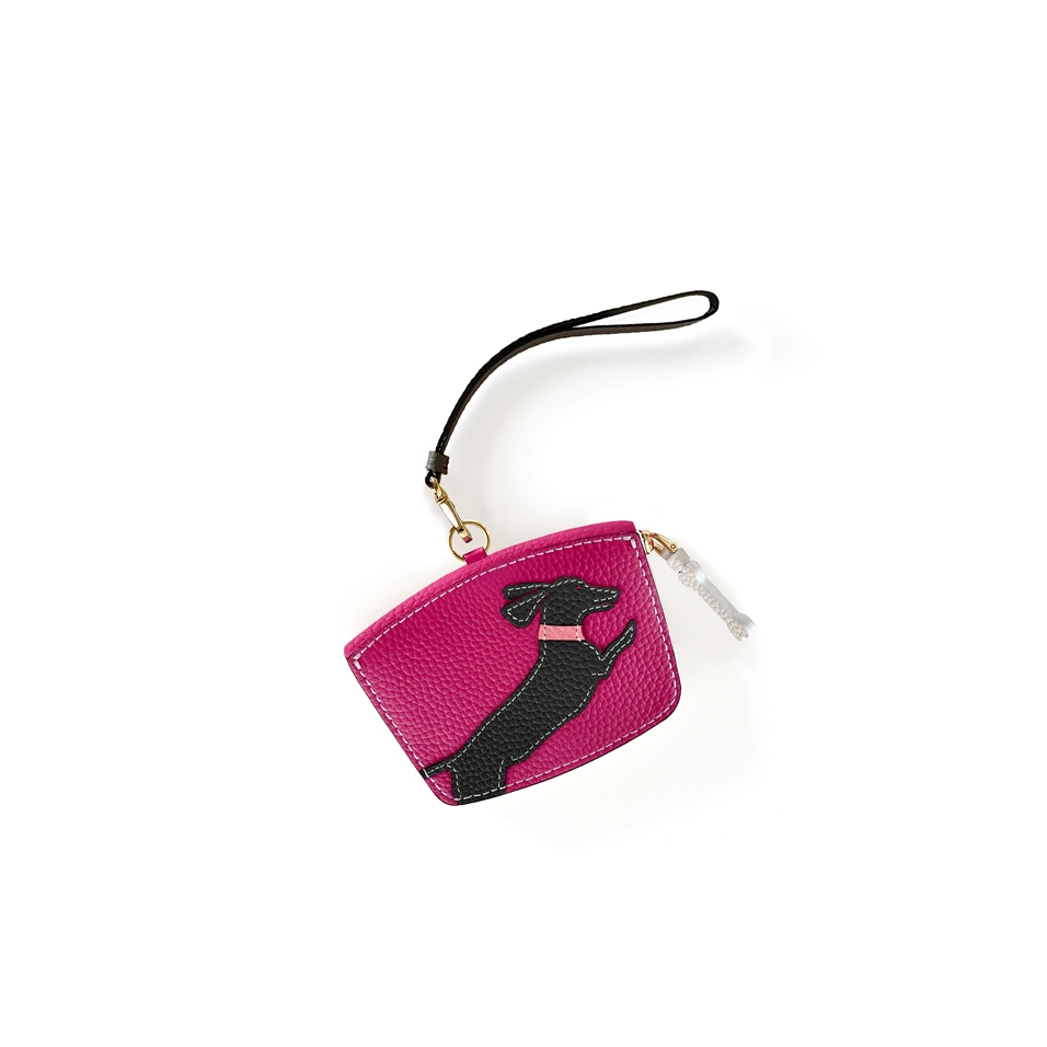 'En L'Air Monnaie Téckel'  Nappa Leather Wallet Pink