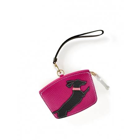 'En L'Air Monnaie Téckel'  Nappa Leather Wallet Pink