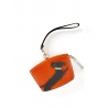 'En L'Air Monnaie Téckel' Porte Monnaie Cuir Nappa Orange
