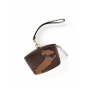 'En L'Air Monnaie Téckel'  Nappa Leather Wallet Chocolate