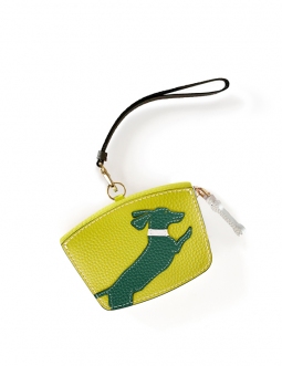 'En L'Air Monnaie Téckel'  Nappa Leather Wallet Paille