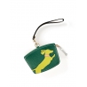 'En L'Air Monnaie Téckel' Porte Monnaie Cuir Nappa Vert Pin