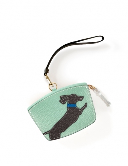 'En L'Air Monnaie Téckel'  Nappa Leather Wallet Opaline