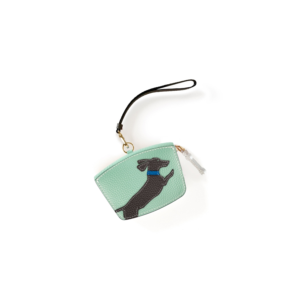 'En L'Air Monnaie Téckel' Porte Monnaie Cuir Nappa Opaline