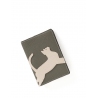 'En L'Air Voyage Chat' Nappa Leather passport Holder Elephant Grey