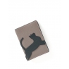 'En L'Air Voyage Chat' Nappa Leather passport Holder Pearl Grey
