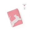 'En L'Air Voyage Chat' Nappa Leather passport Holder Light Pink