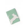 'En L'Air Voyage Chat' Nappa Leather passport Holder Opaline