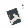 'En L'Air Voyage Chat' Nappa Leather passport Holder Ardoise